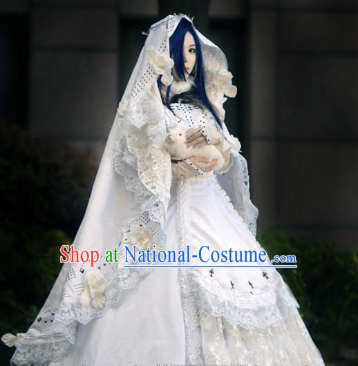 Custom Made Cosplay Costumes and Headwear Complete Set for Women or Girls