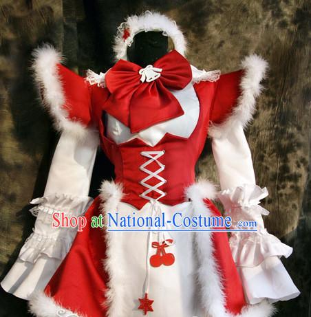 Custom Made Lolita Cosplay Costumes and Headwear Complete Set for Women or Girls