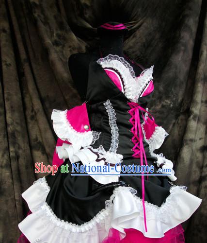 Custom Made Vocaloid Cosplay Costumes and Headwear Complete Set for Women or Girls