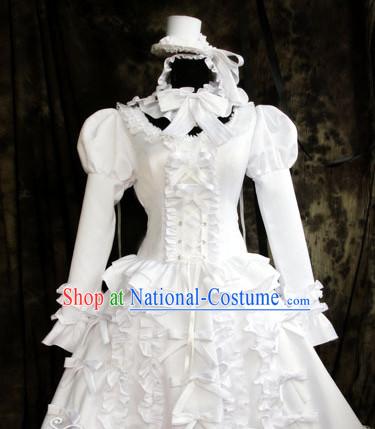 Custom Made LOLITA Cosplay Costumes and Headwear Complete Set for Women or Girls