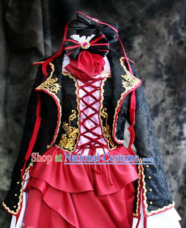 Custom Made Vocaloid Cosplay Costumes and Headwear Complete Set for Women or Girls