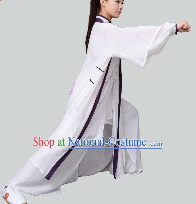 Top Chinese Traditional Competition Championship Tai Chi Taiji Teacher Clothes Suits Uniforms