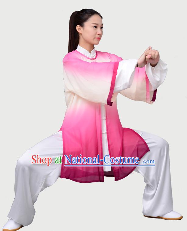 Top Chinese Traditional Competition Championship Tai Chi Taiji Clothing Three Pieces Suits Uniforms