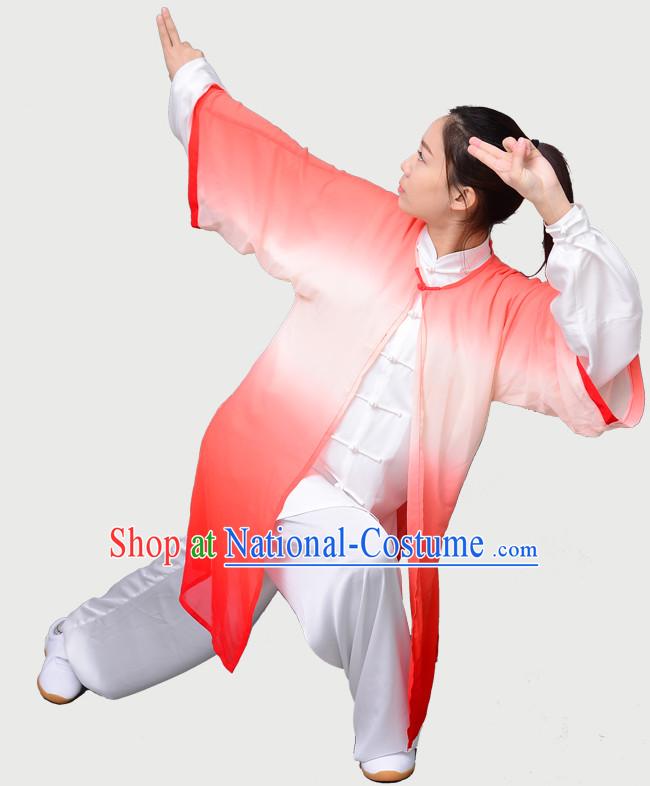 Top Chinese Traditional Competition Championship Tai Chi Taiji Clothing Three Pieces Suits Uniforms