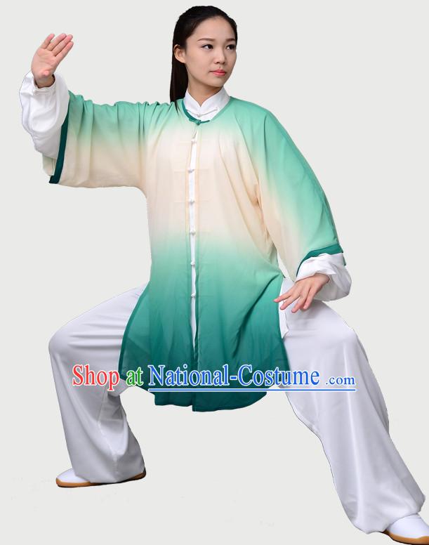 Top Chinese Traditional Competition Championship Tai Chi Taiji Clothing Three Pieces Suits Uniforms