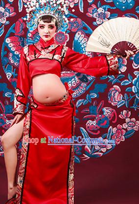 Traditional Chinese Pregant Lady Dress Chinese Hanfu Clothing Cloth China Attire Oriental Dresses Complete Set for Ladies