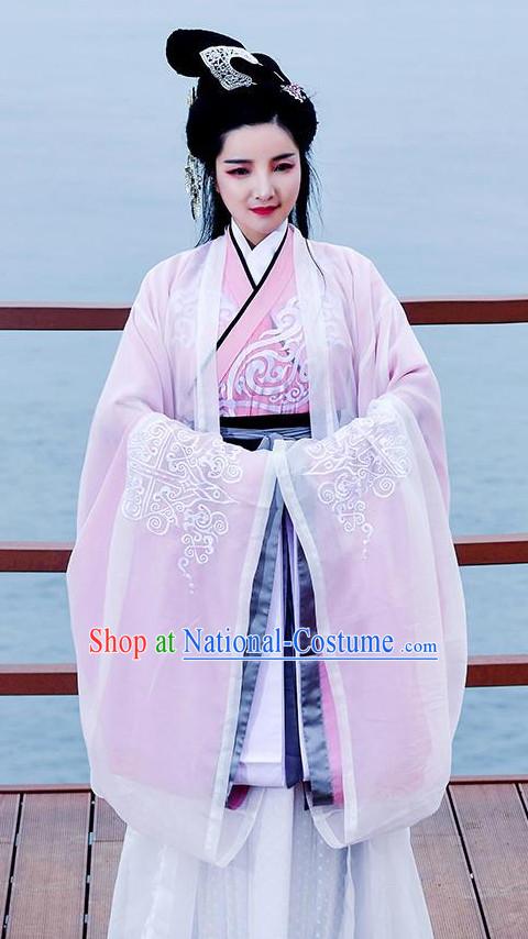 Traditional Chinese Han Dynasty Dress Chinese Hanfu Clothing Cloth China Attire Oriental Dresses Complete Set for Women