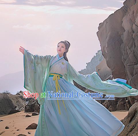 Traditional Chinese Han Dynasty Lady Dress Chinese Hanfu Clothing Cloth China Attire Oriental Dresses Complete Set for Women