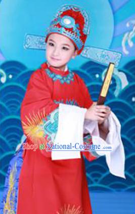 Traditional Chinese Han Dynasty Bridegroom Costumes Dress Chinese Hanfu Clothing Cloth China Attire Oriental Dresses Complete Set for Kids