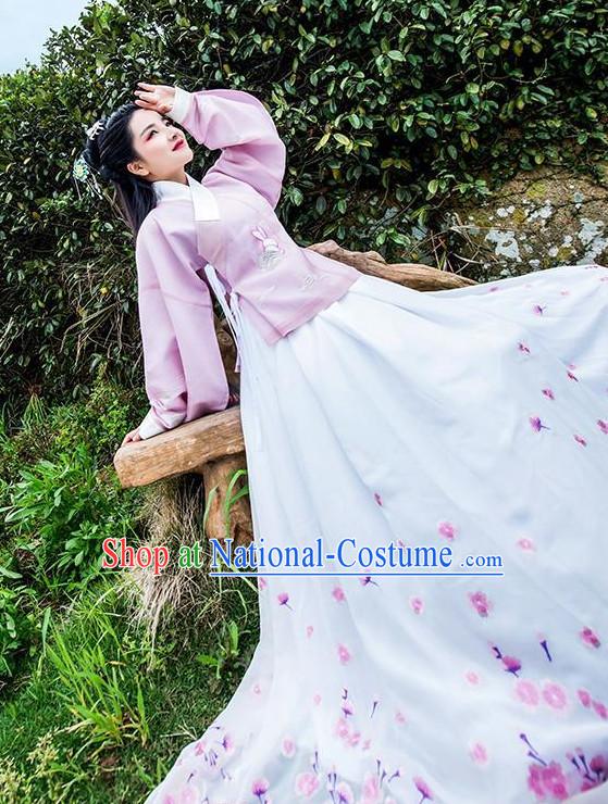 Traditional Chinese Song Dynasty Lady Dress Chinese Hanfu Clothing Cloth China Attire Oriental Dresses Complete Set for Women