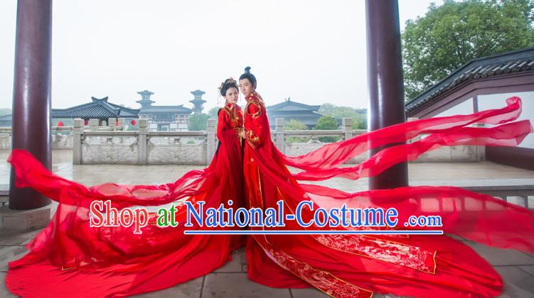 Traditional Chinese Wedding Dress Chinese Hanfu Clothing Cloth China Attire Oriental Dresses Complete Set for Women