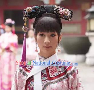 Traditional Asian Chinese Manchu Qing Style Headwear Headpieces