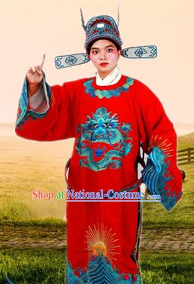 Chinese Beijing Opera Costumes Peking Opera Bridegroom Official Costume Complete Set for Men