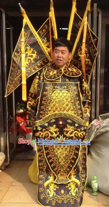 Chinese Beijing Opera Costumes Peking Opera Costume Wusheng Armor Complete Set for Men