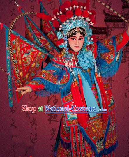 Chinese Beijing Opera Costumes Peking Opera Mu Guiying Costume Lady Armor Complete Set for Women