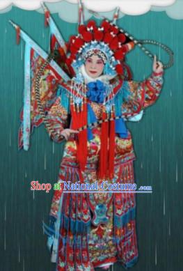 Chinese Beijing Opera Costumes Peking Opera Superheroine Costume Complete Set for Women