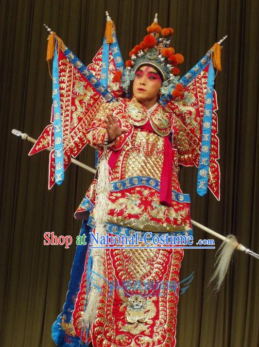 Chinese Beijing Opera Costumes Peking Opera Superhero Costume Complete Set for Men