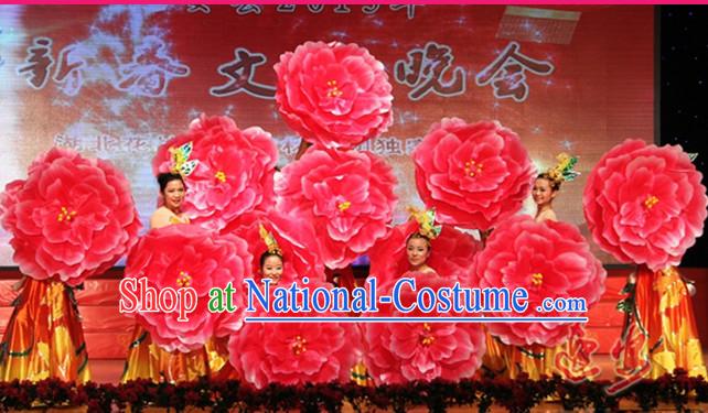 Traditional Dance Peony Umbrella Props Flower Umbrellas Dancing Prop Decorations for Women Adults