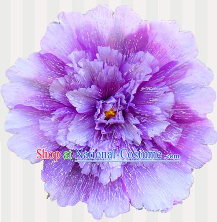 Purple Traditional Dance Peony Umbrella Props Flower Umbrellas Dancing Prop Decorations for Kids Children Girls Boys