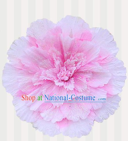 Pink Traditional Dance Props Flower Umbrella Dancing Prop Decorations for Men Women Adults