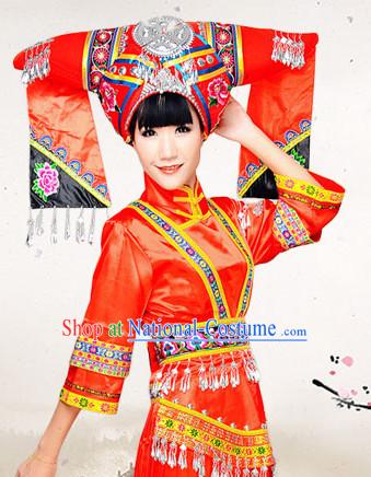 Chinese Folk Dance Ethnic Wear China Clothing Costume Ethnic Dresses Cultural Dances Costumes Complete Set for Men