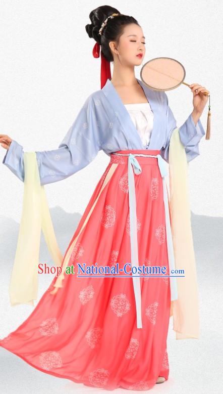 Chinese Traditional Clothing Hanfu Dresses Complete Set for Women