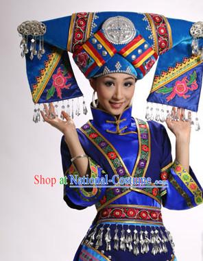 Chinese Folk Dance Ethnic Wear China Clothing Costume Ethnic Dresses Cultural Dances Costumes Complete Set for Men