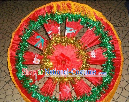 Traditional Dance Props Flower Umbrella Yangge Dancing Prop Folk Decorations for Men Women Adults