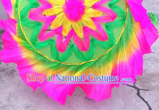 Traditional Dance Props Flower Umbrella Yangge Dancing Prop Folk Decorations for Men Women Adults