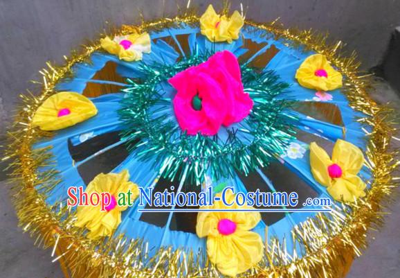 Traditional Dance Props Flower Umbrella Yangge Dancing Prop Folk Decorations for Men Women Adults Kids Children