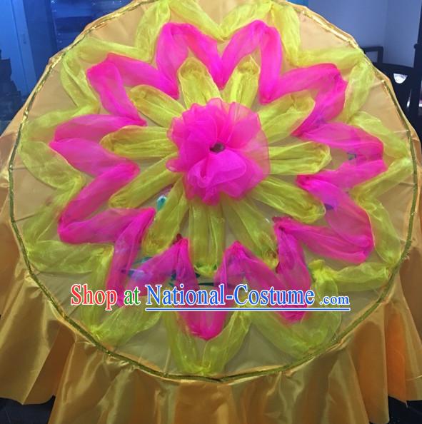 Traditional Dance Props Flower Umbrella Yangge Dancing Prop Folk Decorations for Men Women Adults Kids Children