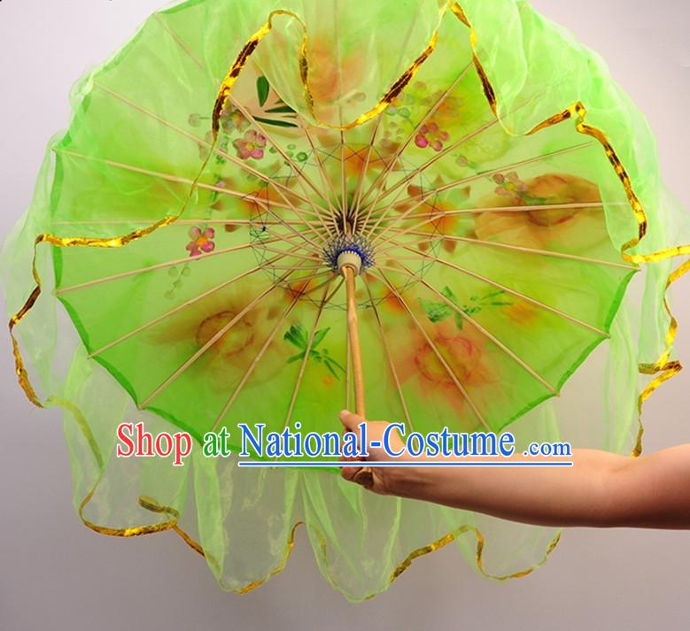 Traditional Dance Props Flower Umbrella Yangge Dancing Prop Folk Decorations for Men Women Adults Kids Children