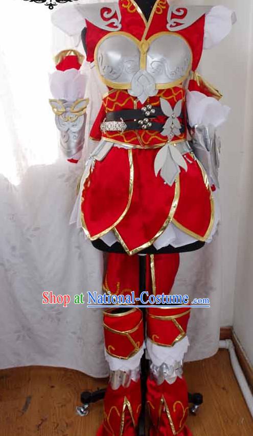 Top China Female Costume Cosplay Armor Archer Costume Avatar Costumes Wonderflex Knight Armorsuit Leather Metal Fantasy Armoury and Hair Decortaions Complete Set