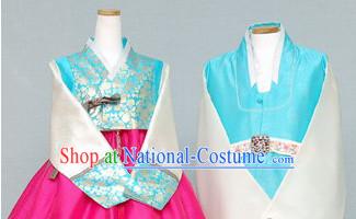 South Korean Style Couple Embroidered Clothing Traditional Korean Dress Traditional National Costume