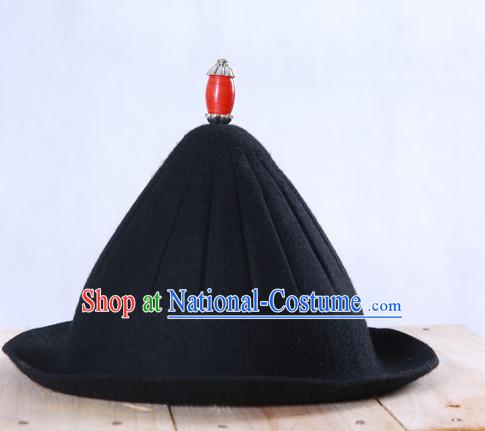 Chinese Ancient Style Black Handmade Hat for Men