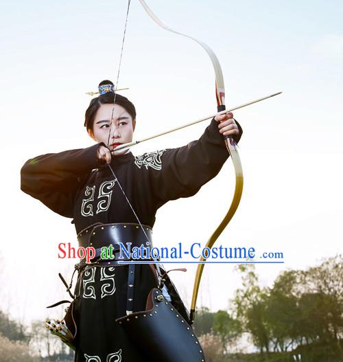 Traditional Chinese Ancient Tang Dynasty Archer Knight Scholar Garment Suits Dresses Complete Set for Women and Men