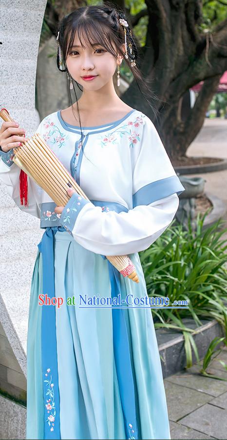 Hanfu Clothing Custom Traditional Chinese Hanfu Dreses Han Clothing Hanzhuang Historical Dress and Accessories Complete Set