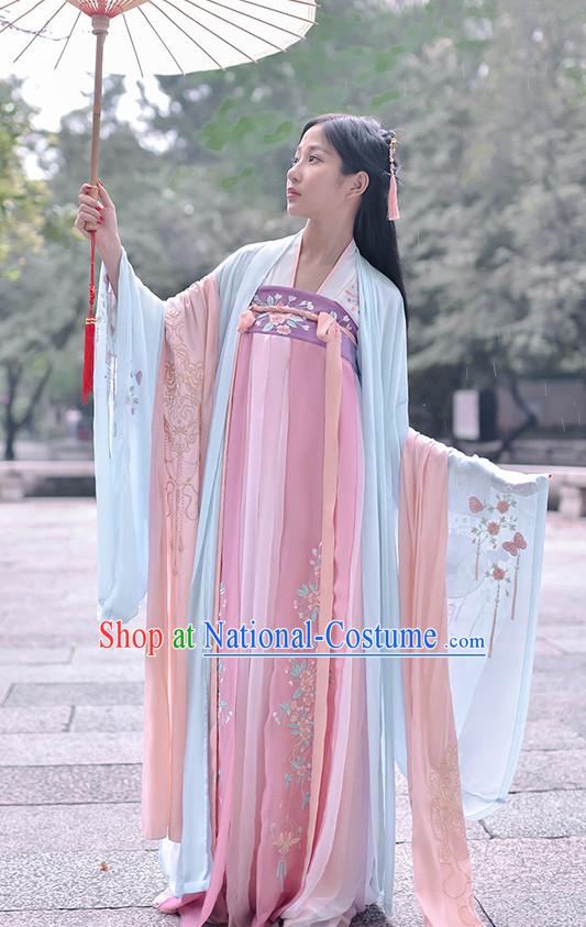 Hanfu Clothing Custom Traditional Chinese Hanfu Dreses Han Clothing Hanzhuang Historical Dress and Accessories Complete Set