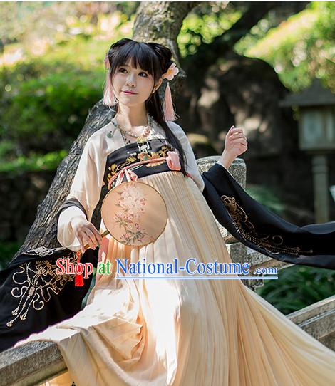 Hanfu Clothing Custom Traditional Chinese Hanfu Dreses Han Clothing Hanzhuang Historical Dress and Accessories Complete Set