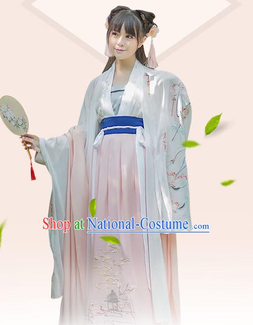 Hanfu Clothing Custom Traditional Chinese Hanfu Dreses Han Clothing Hanzhuang Historical Dress and Accessories Complete Set