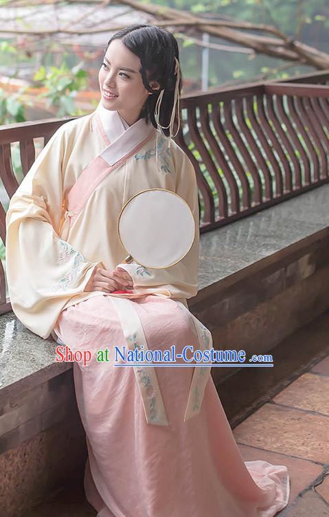 Hanfu Clothing Custom Traditional Chinese Hanfu Dreses Han Clothing Hanzhuang Historical Dress and Accessories Complete Set