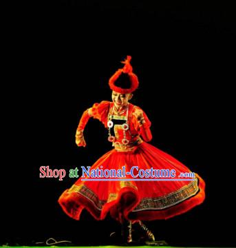 Chinese Ethnic Mongolian Dance Costume Folk Dancing Costumes Traditional Chinese Dance Costumes Asian Dance Costumes Complete Set for Women