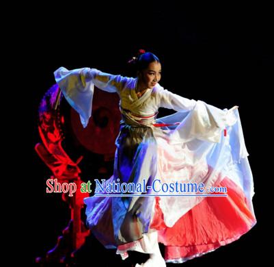 Chinese Ethnic Korean Dance Costume Folk Dancing Costumes Traditional Chinese Dance Costumes Asian Dance Costumes Complete Set for Women