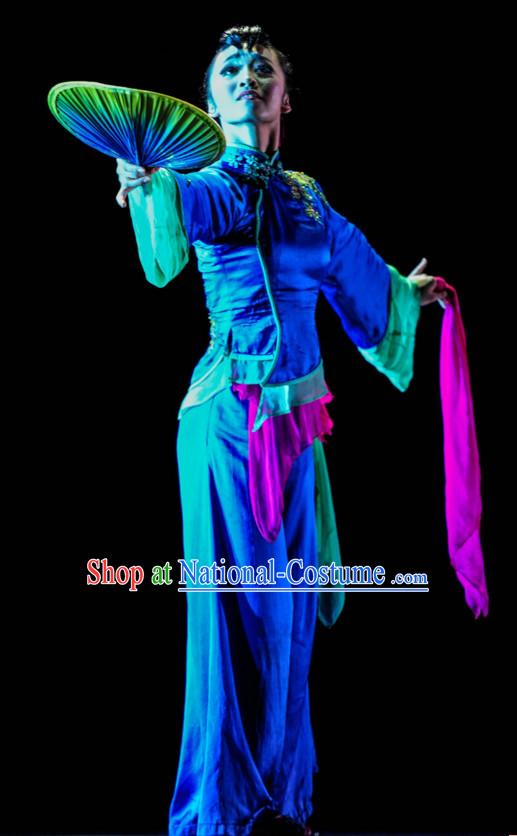 Chinese Classical Dance Costume Folk Dancing Costumes Traditional Chinese Dance Costumes Asian Dance Costumes Complete Set for Women