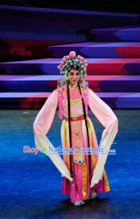 Chinese Classical Opera Dance Costume Folk Dancing Costumes Traditional Chinese Dance Costumes Asian Dancewear Complete Set for Women Girls