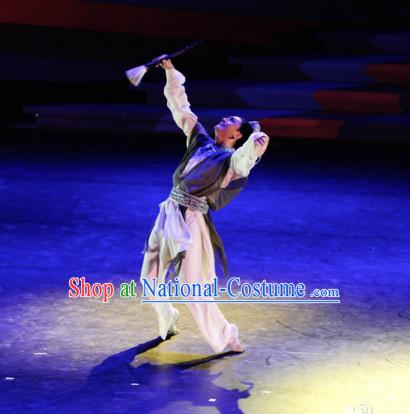 Chinese Classic Dance Costume Folk Dancing Costumes Traditional Chinese Dance Costumes Asian Dancewear Complete Set for Men Boys