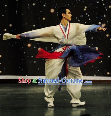 Korean Classic Mongolian Dance Costume Folk Dancing Costumes Traditional Chinese Dance Costumes Asian Dancewear Complete Set for Men Boys