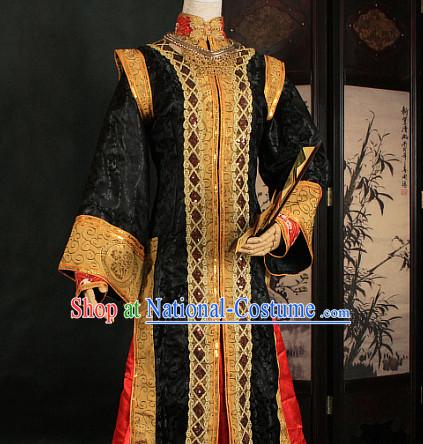 Ancient Chinese Style Emperor King Cosplay Garment Costumes Clothing for Men Boys