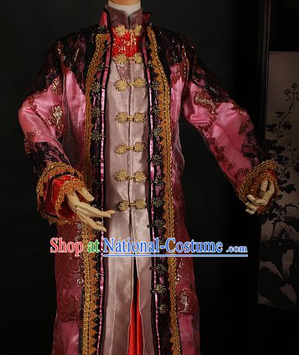 Ancient Chinese Style Emperor King Cosplay Garment Costumes Clothing for Men Boys