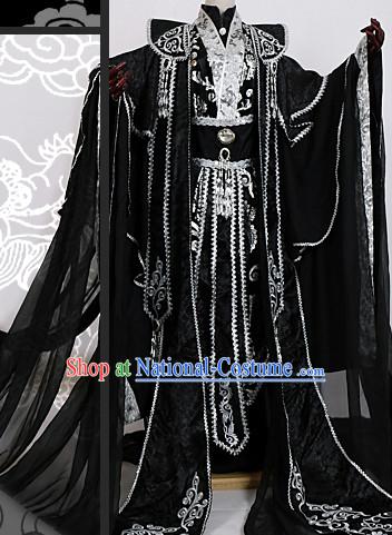 Ancient Chinese Style Emperor King Cosplay Garment Costumes Clothing for Men Boys